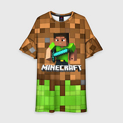Детское платье Minecraft logo heroes