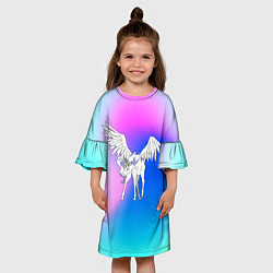 Платье клеш для девочки Пегас Гелиос, цвет: 3D-принт — фото 2