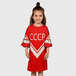 Платье клеш для девочки СССР хоккейная форма, цвет: 3D-принт — фото 2
