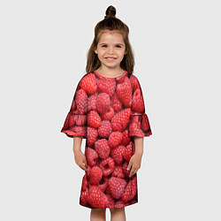 Платье клеш для девочки Малина, цвет: 3D-принт — фото 2