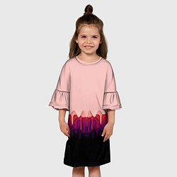 Платье клеш для девочки КАП КАП, цвет: 3D-принт — фото 2