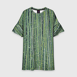 Платье клеш для девочки Зеленый бамбук, цвет: 3D-принт