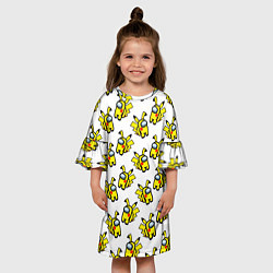 Платье клеш для девочки Among us Pikachu, цвет: 3D-принт — фото 2