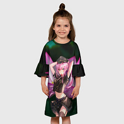 Платье клеш для девочки Zero Two, цвет: 3D-принт — фото 2