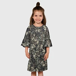 Платье клеш для девочки Камуфляж Амонг Ас, цвет: 3D-принт — фото 2
