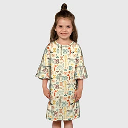 Платье клеш для девочки Майя, цвет: 3D-принт — фото 2