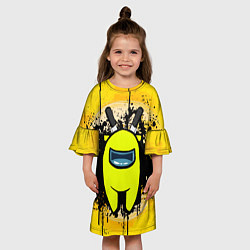 Платье клеш для девочки Among Us, цвет: 3D-принт — фото 2