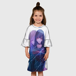 Платье клеш для девочки Акудама драйв, цвет: 3D-принт — фото 2