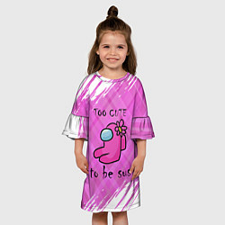 Платье клеш для девочки Among Us Z, цвет: 3D-принт — фото 2
