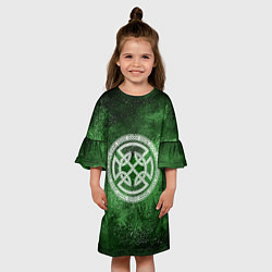 Платье клеш для девочки Кельтский Узел, цвет: 3D-принт — фото 2