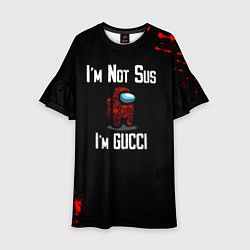 Платье клеш для девочки Among Us Gucci, цвет: 3D-принт