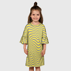 Платье клеш для девочки Волны Года, цвет: 3D-принт — фото 2