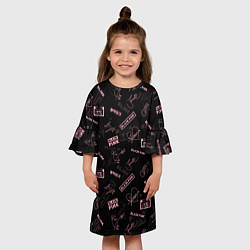 Платье клеш для девочки BLACKPINK, цвет: 3D-принт — фото 2