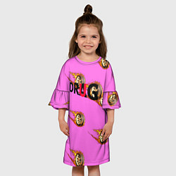 Платье клеш для девочки DRAG RACE, цвет: 3D-принт — фото 2