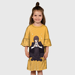 Платье клеш для девочки Дазай, цвет: 3D-принт — фото 2
