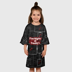 Платье клеш для девочки Five Nights At Freddy, цвет: 3D-принт — фото 2