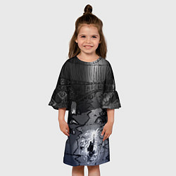 Платье клеш для девочки Lovecraft Лавкрафт, цвет: 3D-принт — фото 2