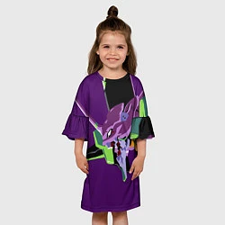 Платье клеш для девочки Евангилион, цвет: 3D-принт — фото 2