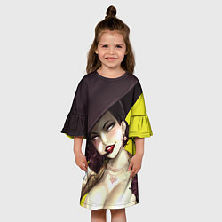 Платье клеш для девочки РЕЗИДЕНТ ИВЕЛ ДЕРЕВНЯ, цвет: 3D-принт — фото 2