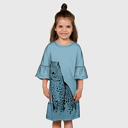 Платье клеш для девочки Леопард, цвет: 3D-принт — фото 2