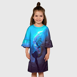Платье клеш для девочки Инцидент Кэмоно, цвет: 3D-принт — фото 2