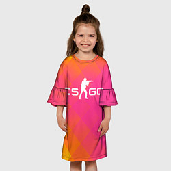 Платье клеш для девочки CS GO Disco Tech ver 1, цвет: 3D-принт — фото 2