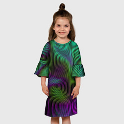 Платье клеш для девочки Современная абстракция, цвет: 3D-принт — фото 2