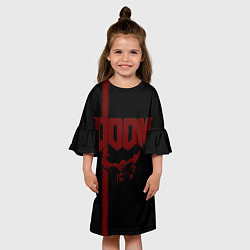 Платье клеш для девочки Doom, цвет: 3D-принт — фото 2