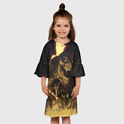 Платье клеш для девочки АТАКА ТИТАНОВ ФИНАЛ, цвет: 3D-принт — фото 2