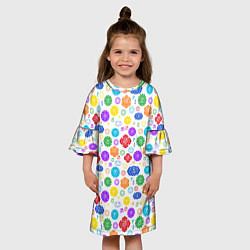 Платье клеш для девочки Чакры, цвет: 3D-принт — фото 2