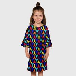 Платье клеш для девочки Йога, цвет: 3D-принт — фото 2