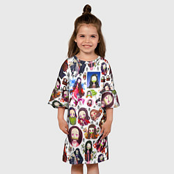 Платье клеш для девочки НЕЗУКО, цвет: 3D-принт — фото 2