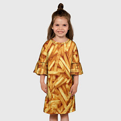Платье клеш для девочки Картошечка ФРИ, цвет: 3D-принт — фото 2