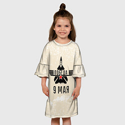Платье клеш для девочки Победа ВОВ, цвет: 3D-принт — фото 2