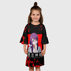 Платье клеш для девочки RIZE KAMISHIRO Tokyo Ghoul, цвет: 3D-принт — фото 2