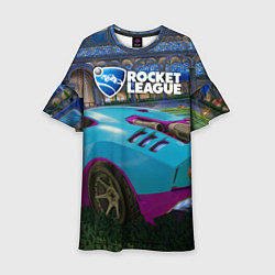 Платье клеш для девочки Rocket League, цвет: 3D-принт