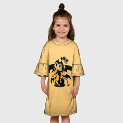 Платье клеш для девочки Bendy, цвет: 3D-принт — фото 2