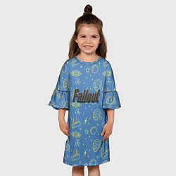 Платье клеш для девочки Фаллаут Арт, цвет: 3D-принт — фото 2