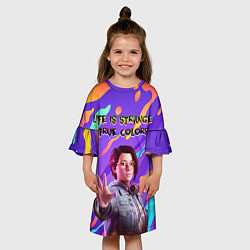 Платье клеш для девочки Алекс, цвет: 3D-принт — фото 2