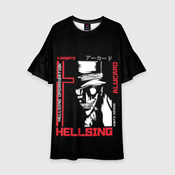 Платье клеш для девочки Hellsing, цвет: 3D-принт