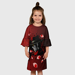 Платье клеш для девочки ХеллсингHellsing, цвет: 3D-принт — фото 2