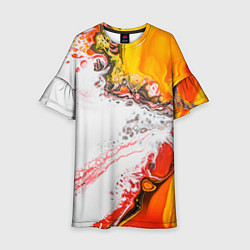 Детское платье Рисунок желтой краской