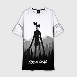 Платье клеш для девочки SIREN HEAD DARK FOREST, цвет: 3D-принт