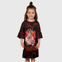 Платье клеш для девочки Valheim Кузнец, цвет: 3D-принт — фото 2