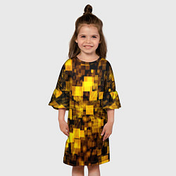 Платье клеш для девочки Неоновый взрыв, цвет: 3D-принт — фото 2