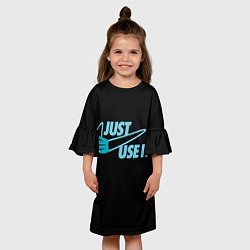 Платье клеш для девочки Just Use It, цвет: 3D-принт — фото 2