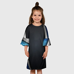 Платье клеш для девочки Хромированная 3D броня, цвет: 3D-принт — фото 2