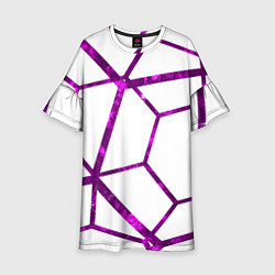 Платье клеш для девочки Hexagon, цвет: 3D-принт