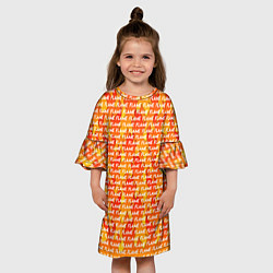 Платье клеш для девочки РЫЖЕЕ ПЛАМЯ GINGER FLAME, цвет: 3D-принт — фото 2