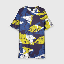 Платье клеш для девочки Пятна, цвет: 3D-принт